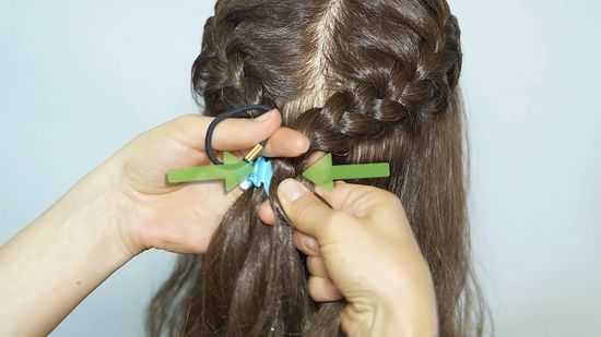 Плетение кос с пучками