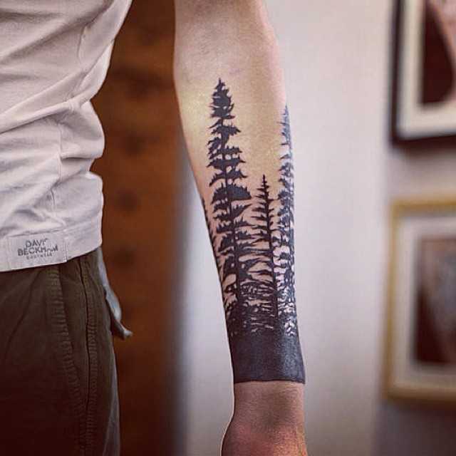 лес на руке