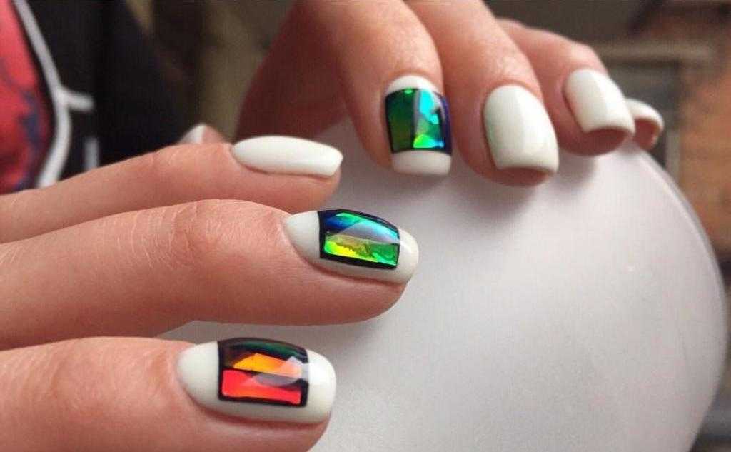 дизайн ногтей жидкие камни
