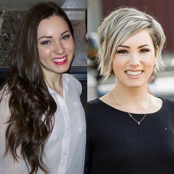 Фото волос до и после стрижки